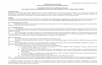 Latest Guidelines for International Arrivals